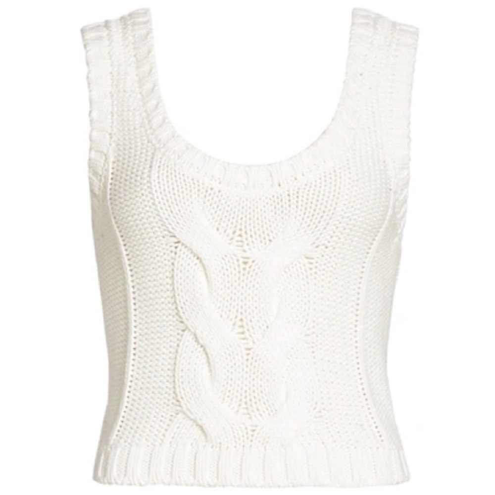 STAUD Cable Knit Tank Sz M
